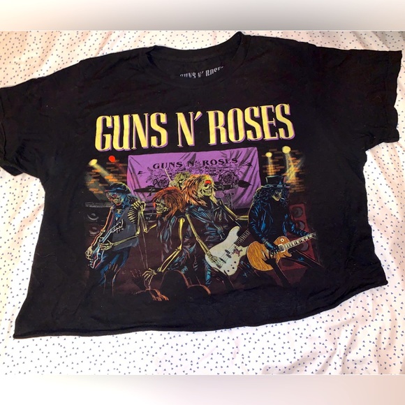 Cropped Gun’s & Roses T-Shirt - Picture 1 of 2